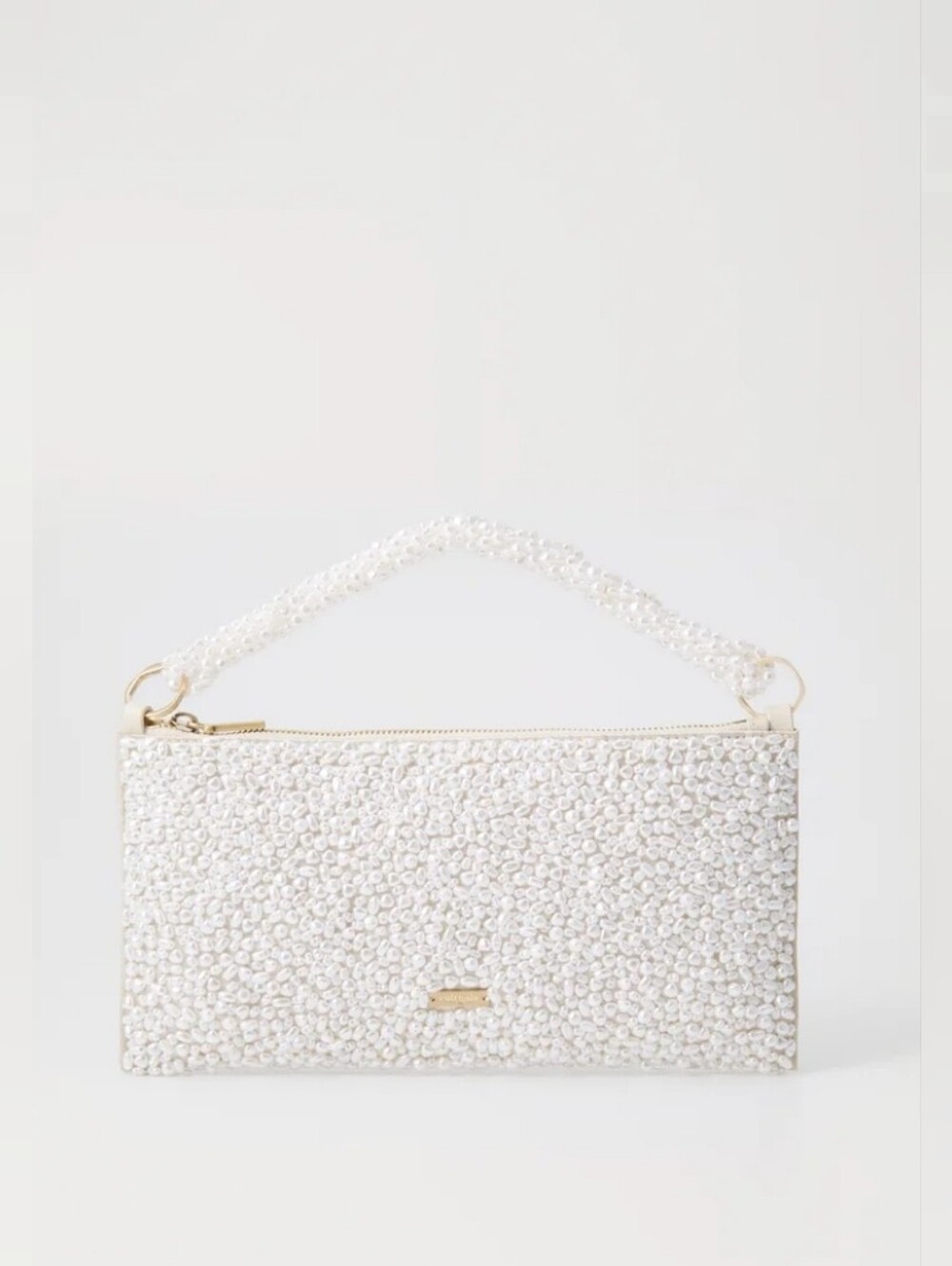 Cult Gaia Nano Hera Beaded Shoulder Bag in pearl